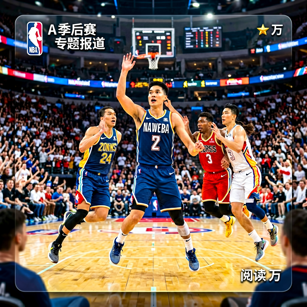 NBA季后赛专题报道，包含东西部球队晋级形势和关键球员数据分析